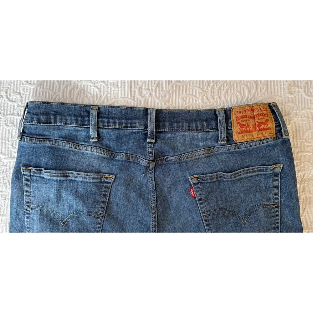 Levi's 511 Slim Fit Men's Jeans W38 L31 Dark Wash Denim Casual‎ Pants